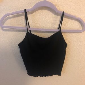 F21 black crop top